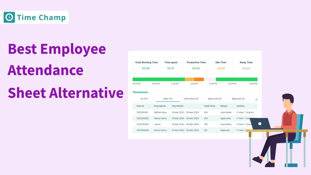 Alternative to traditional employee attendance sheets