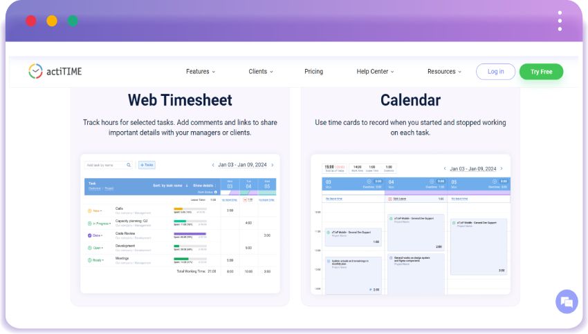 actiTime Dashboard