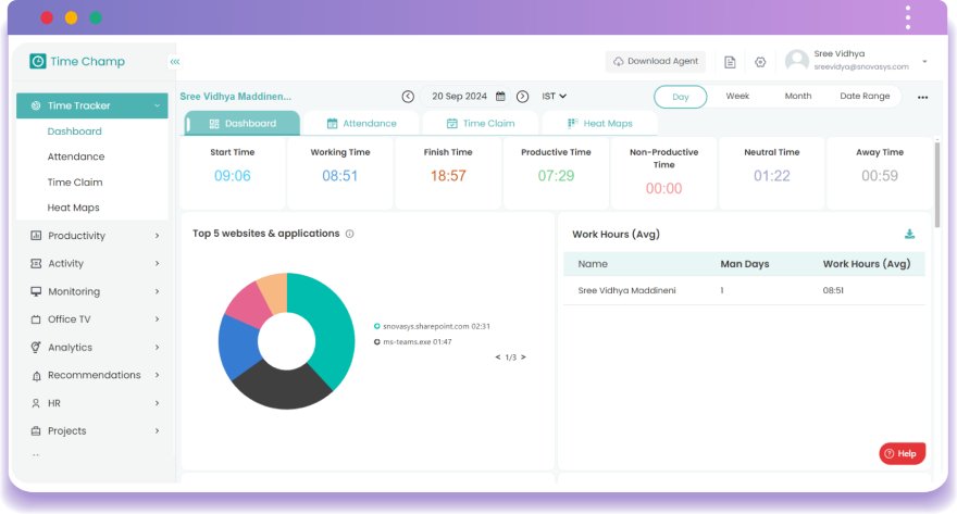 Time Tracking Dashboard