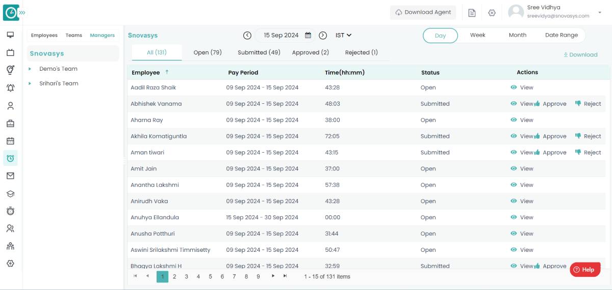 Timesheets Management Software